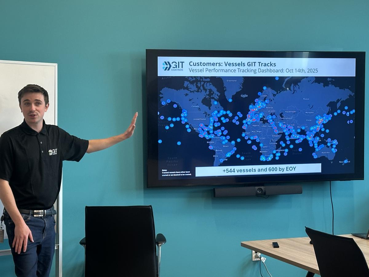 Presenting vessel performance at GIT Coatings’ global HQ opening